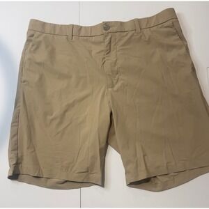 Callaway‎ Mens Golf Shorts Tan Khaki Flat Front Performance Stretch Size 36